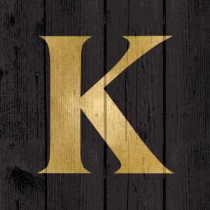 Gold Alphabet K