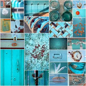 Rustic Teal Collage