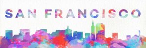 San Francisco Watercolor Skyline