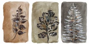 Watercolor Sepia Leaves II
