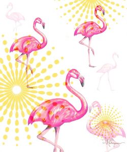 Fashion Flamingos Burst I