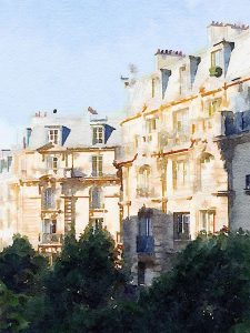 Watercolor Streets of Paris III