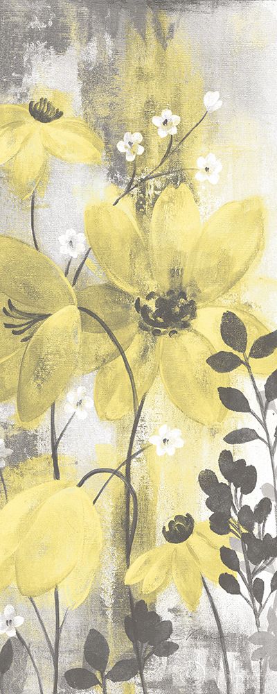 Floral Symphony Yellow Gray Crop II
