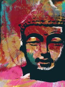 Painted Buddha IV