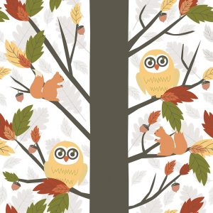 Fall Owls in a Tree