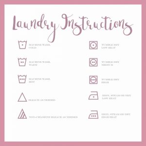 Laundry Instructions