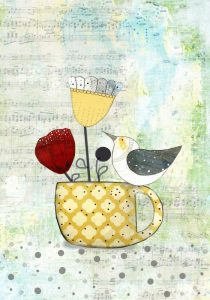 Bird on a Yellow Cup