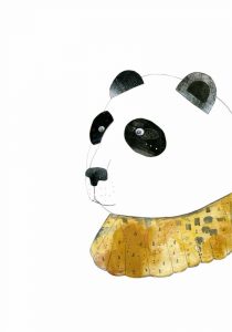 Panda with Gold Collar