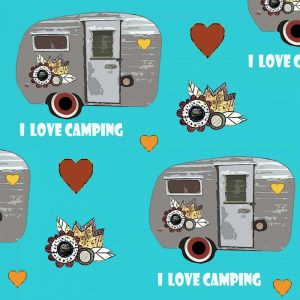 I Love Camping Pattern