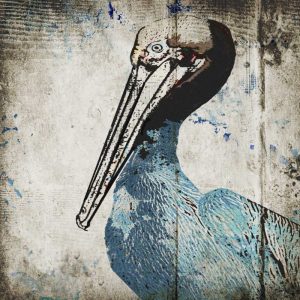 Rustic Blue Pelican