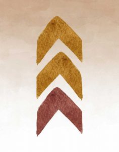 Gold and Maroon Tribal Arrows