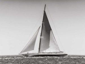 Classic racing sailboat