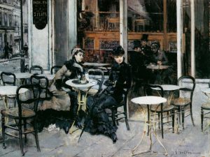 Conversazione al caffe Parigi