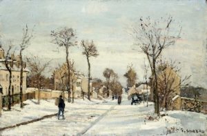 Snowy Road, Louveciennes