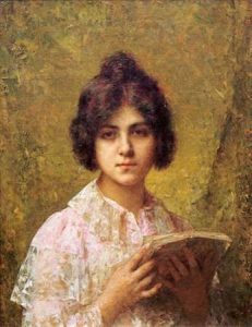 Young Woman Holding a Book