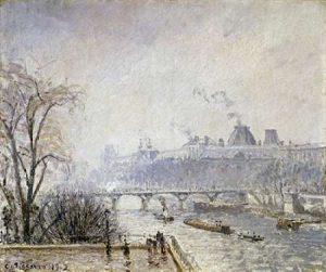 The Louvre and The Seine From The Pont Neuf – Morning Mist