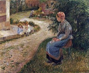 The Maid Sitting In The Garden at Eragny