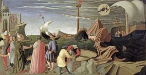 Predella Triptych Story of Saint Luke