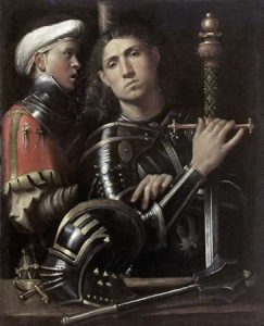 Portrait of a Man In Armor With His Page
