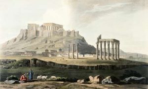 Ruins of Hadrians Temple From Journey Through Albania and Turkey