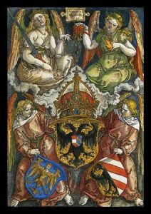 Allegory Of Justice With Coats Of Arms Of Germany And Nuremberg