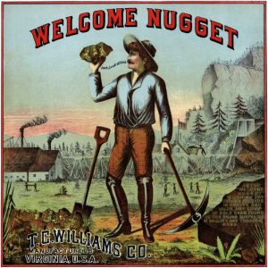 Welcome Nugget Tobacco Label
