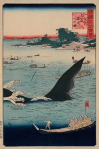 Whale hunting at the island of Goto in Hizen