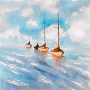 Sailboats in the Sea