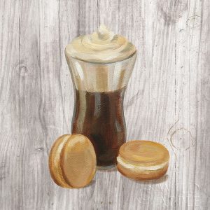 Coffee Time I on Wood