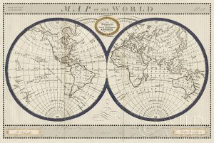 Torkingtons World Map with Indigo