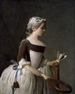 Girl With Racket and Shuttlecock