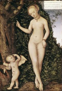 Venus and Cupid With Bee Hive