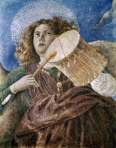 Music Making Angel With Drum