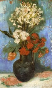 Vase Carnations And Other Flowers