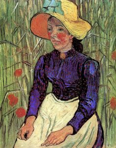 Young Peasant Woman Straw Hat