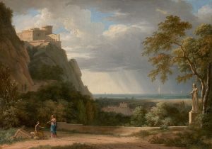 Classical Landscape with Figures and Sculpture