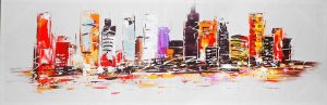 ABSTRACT CITY IN BRIGHT COLORS