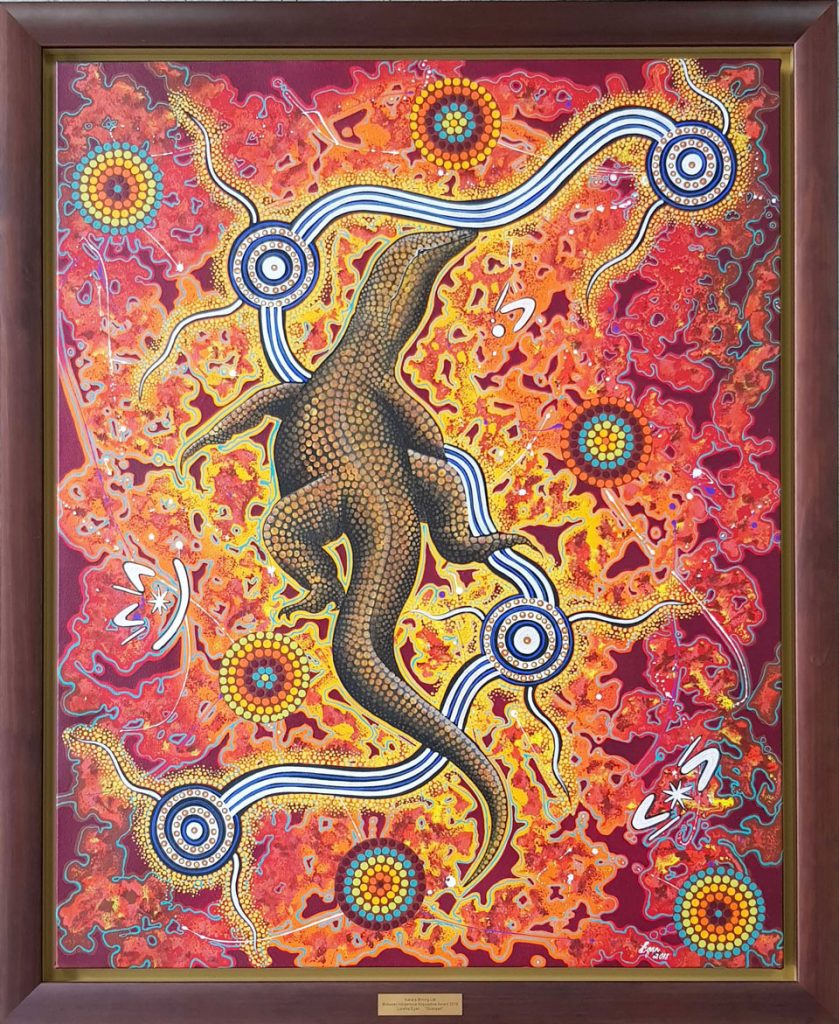 Aboriginal canvas stretched and framed