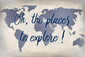 Oh the Places to Explore Blue