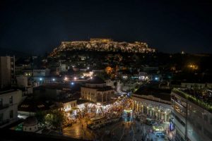 Greece Athens Acropolis Night 1