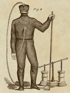 Diving Gear with Suit and Air Pump
