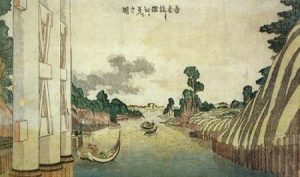 A View Of Sumida River Seen From Azuma Bridge 1800
