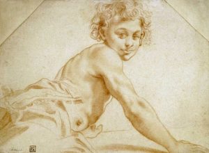 A Boy Looking Over His Shoulder