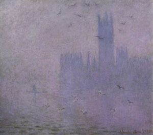 Seagulls – The River Thames and Houses of Parliament, London