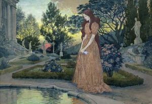 Young Lady in a Garden