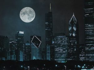 Moonlit Chicago