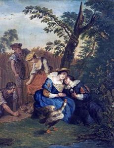 A Courting Couple Beneath a Tree