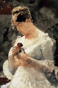 Woman with a Rose