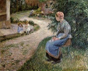 The Servant Seated in the Garden of Eragny