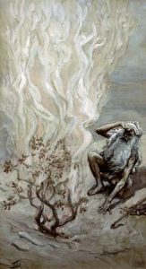 Moses Adores God In The Burning Bush